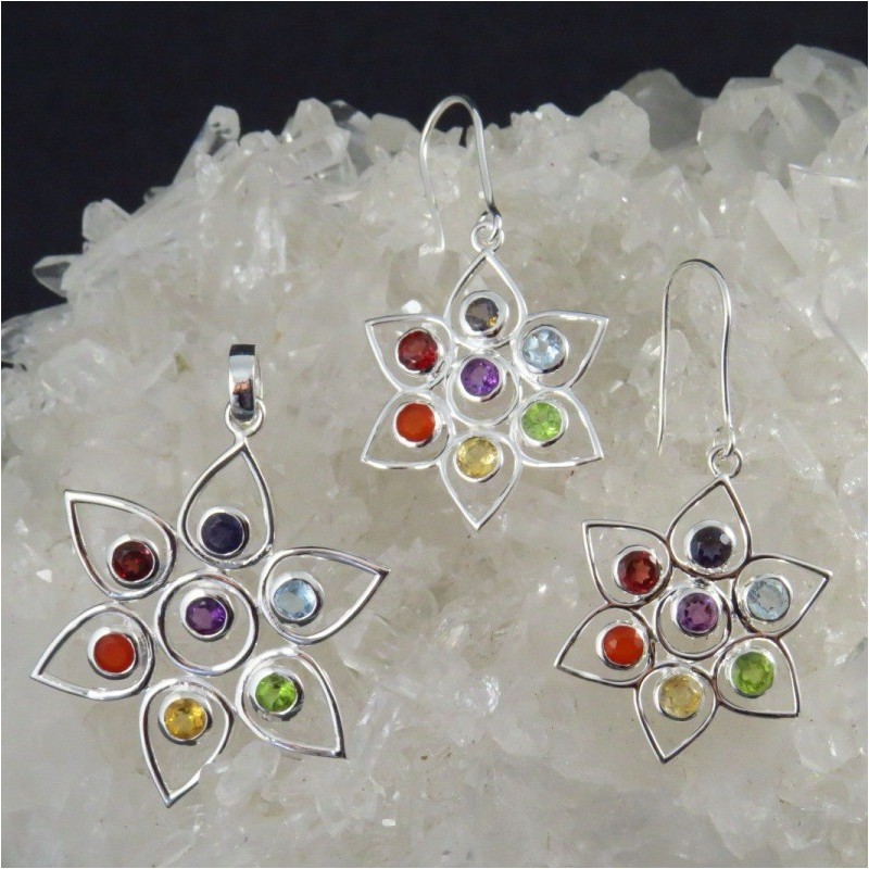 Conjunto Siete Chakras y plata Conjunto Siete Chakras y plata
