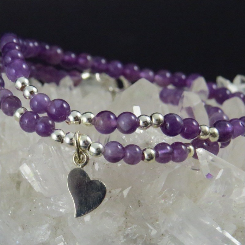 Dúo pulseras amatista y plata Dúo pulseras amatista y plata
